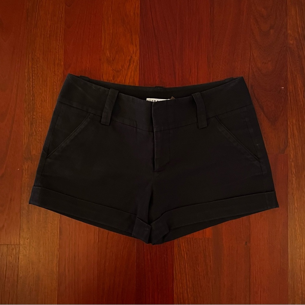 Alice and Olivia Navy Blue Chino Shorts
